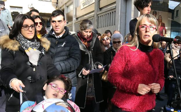 María de Pablos, de Aspace, en su intervención de este lunes con motivo del Día Mundial de las Personas con Discapacidad. 