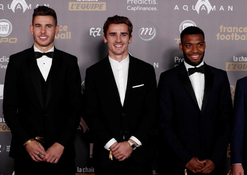 Lucas Hernández, Antoine Griezmann y Thomas Lemar.