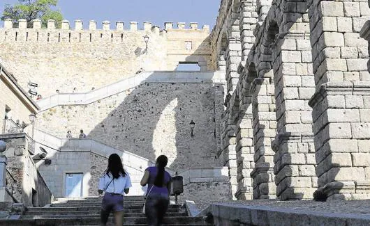 Mirador del Postigo de Segovia, desde el que cayó la joven italiana el pasado mes de septiembre. 