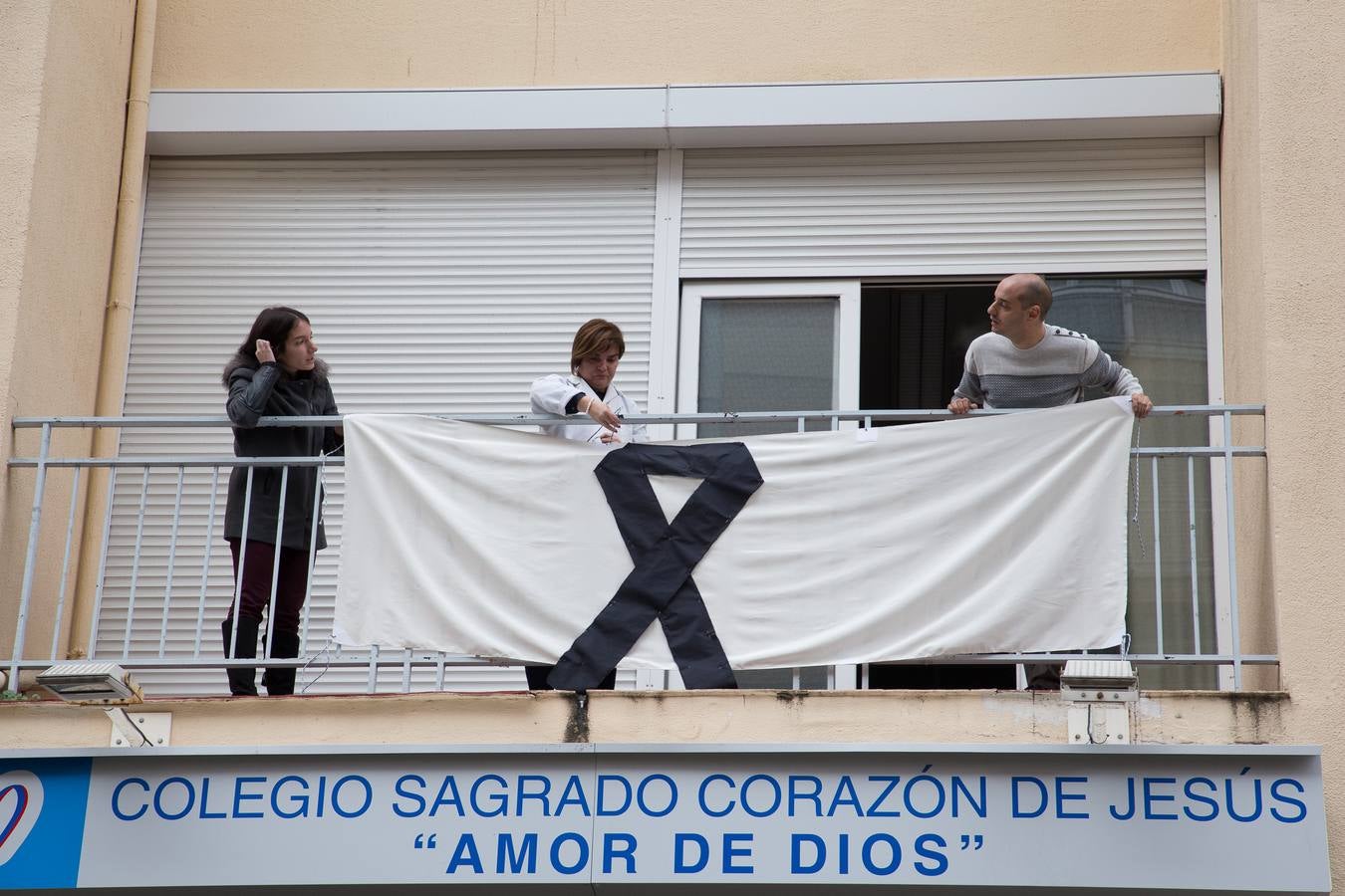 Concentración en el colegio Amor de Dios de Zamora.