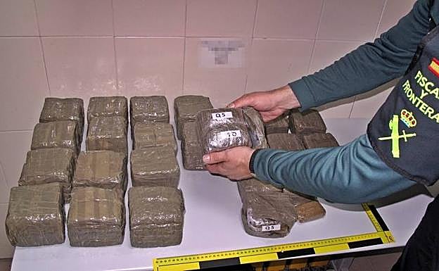 La droga intervenida el pasado 16 de diciembre. 