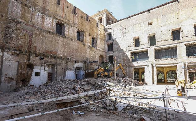 Obras de rehabilitación del Parador de San Marcos. 