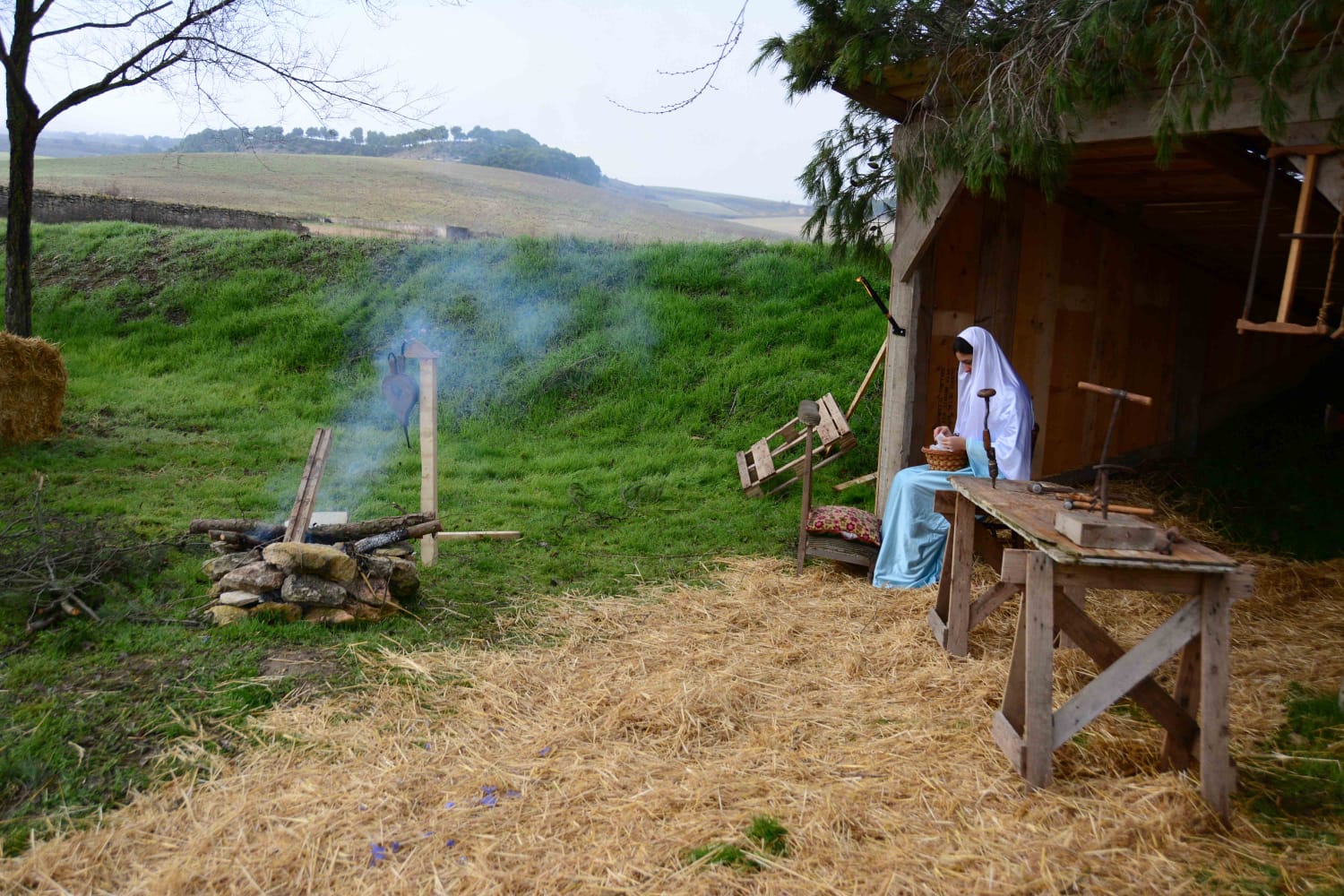 Sesenta actores y la representación de hasta 13 oficios castellanos se han dado cita en esta localidad de Torozos con motivo de la Navidad