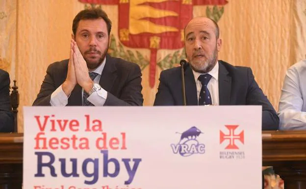 Óscar Puente y José María Valentín-Gamazo, en la presentación de la Copa Ibérica. 