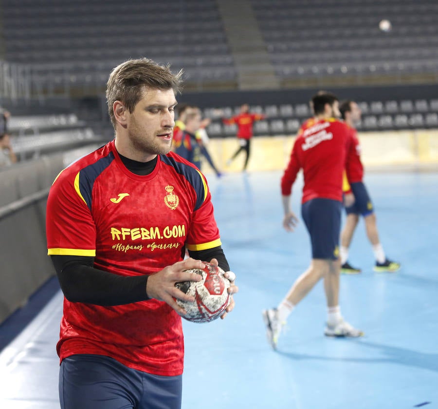 Fotos: La Selección Española ya entrena en el pabellón