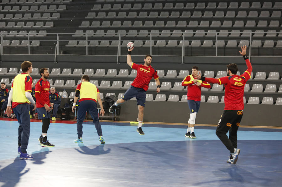Fotos: La Selección Española ya entrena en el pabellón