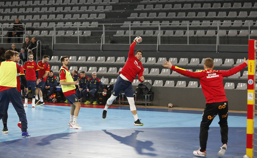 Fotos: La Selección Española ya entrena en el pabellón