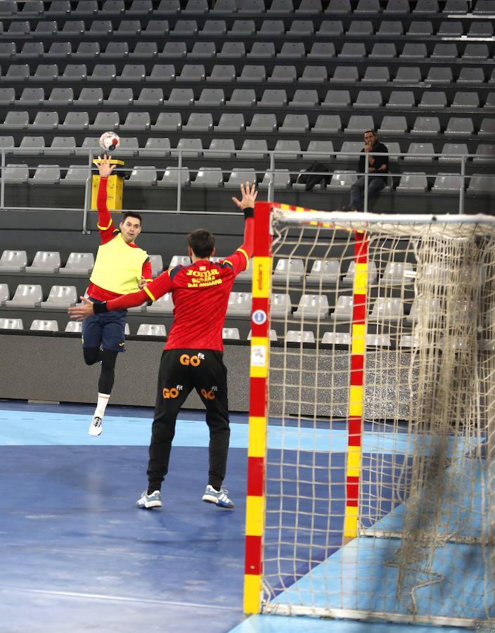 Fotos: La Selección Española ya entrena en el pabellón
