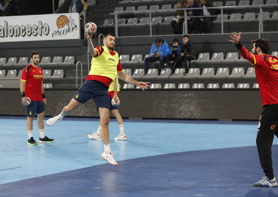 Fotos: La Selección Española ya entrena en el pabellón