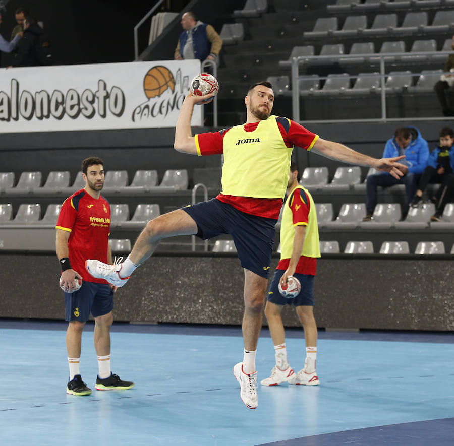 Fotos: La Selección Española ya entrena en el pabellón