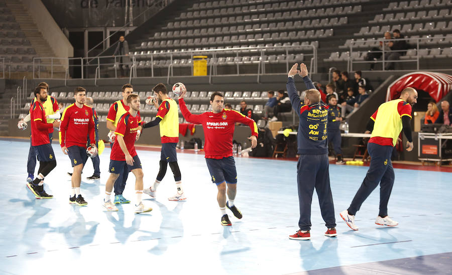 Fotos: La Selección Española ya entrena en el pabellón