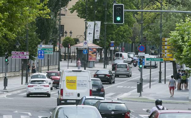 Tráfico en Valladolid. 