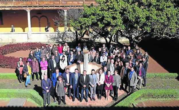 Representantes del grupo, en La Laguna. 