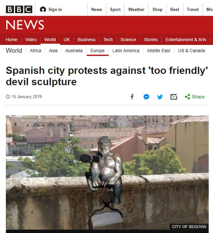 Fotos: Noticias del diablillo de Segovia en medios del mundo