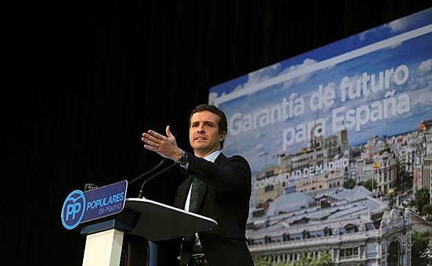 Pablo Casado presenta a los candidatos del PP a la Comunidad de Madrid. 