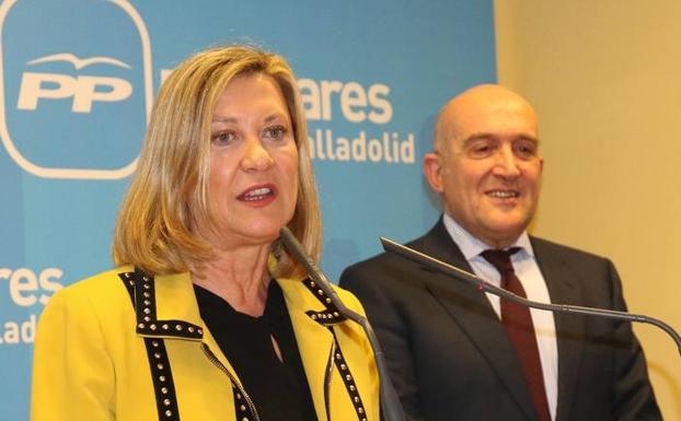 La candidata del PP al Ayuntamiento de Valladolid, Pilar del Olmo, presenta las líneas maestras de su candidatura a la Alcaldía. 