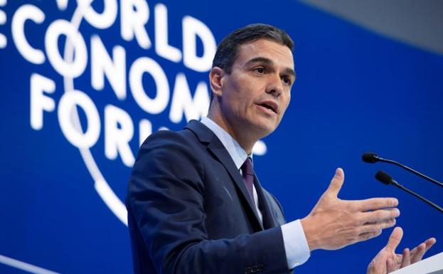 Pedro Sánchez participa en el Foro Económico de Davos.