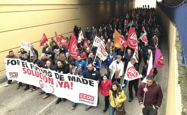 Manifestación de los trabajadores de Made, el año pasado.