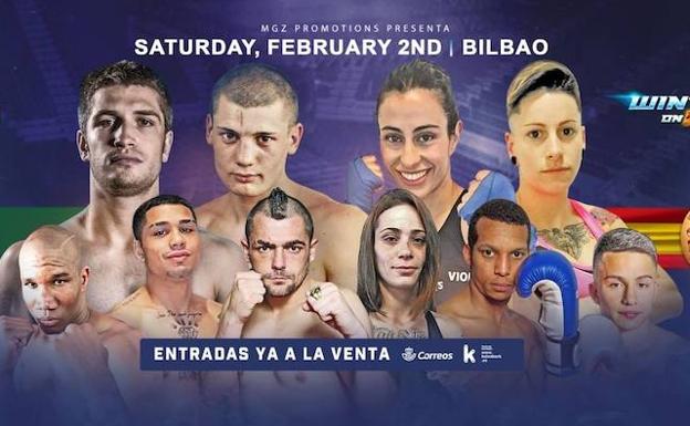Cartel de la velada de esta noche en BIlbao.