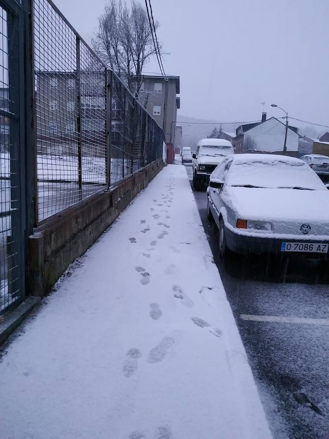 Nieve en Guardo, este miércoles pasado. 
