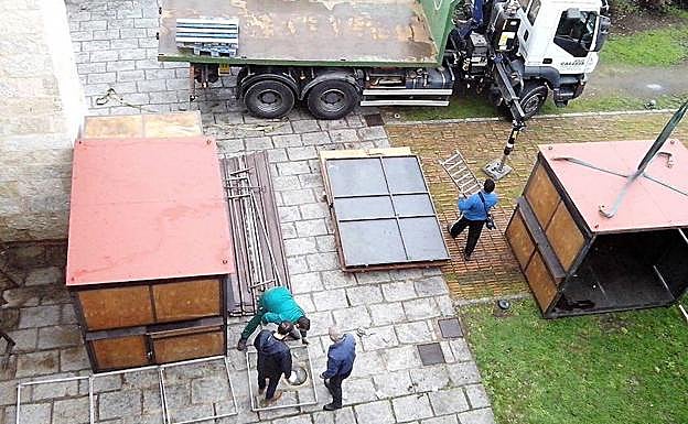 Montaje de las casetas en años anteriores.