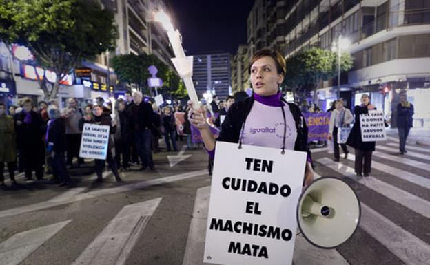 Manifestación contra la violencia machista. 