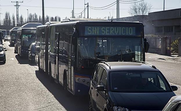 Última huelga de los empleados de Auvasa. 