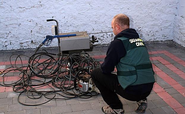 Material robado recuperado por la Guardia Civil. 