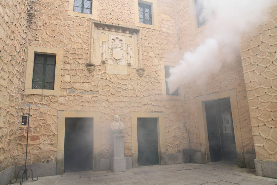 Fotos: Simulacro de incendio en el Alcázar de Segovia