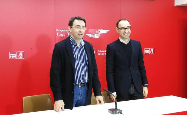 Fernando Pablos y David Serrada, candidatos del PSOE local a las Cortes y el Congreso.
