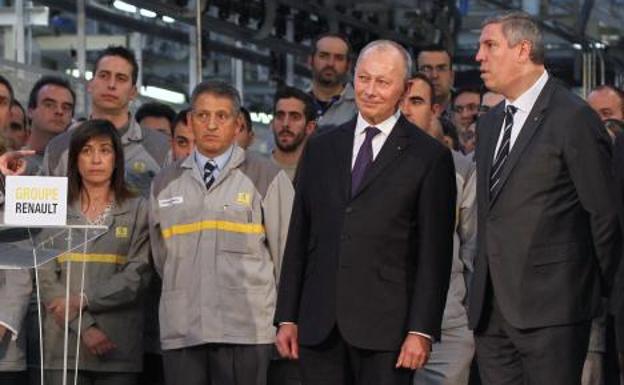 Thierry Bolloré y José Vicente de los Mozos, en Palencia en 2016.