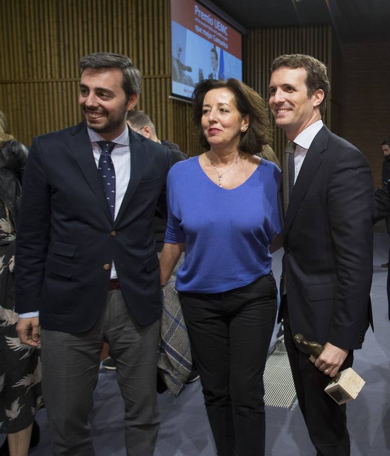 El presidente del Partido Popular estuvo arropado en el acto por numerosos cargos del PP, desde el presidente de la Junta a alcaldes de localidades de la provincia