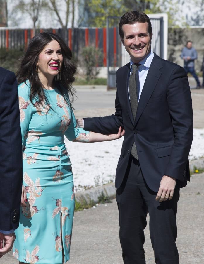 El presidente del Partido Popular estuvo arropado en el acto por numerosos cargos del PP, desde el presidente de la Junta a alcaldes de localidades de la provincia