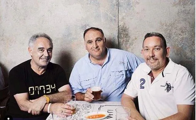 Ferrán Adrià, José Andrés y Albert Adrià, en Little Spain. 