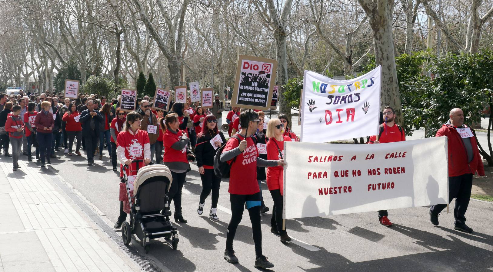 Fotos: Manifestación en Valladolid de los trabajadores de DIA