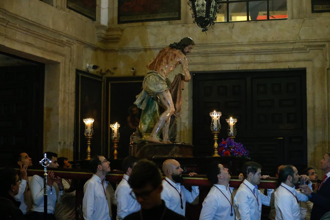 Via Cruis de Jesús Flagelado en la Clerecía de Salamanca.