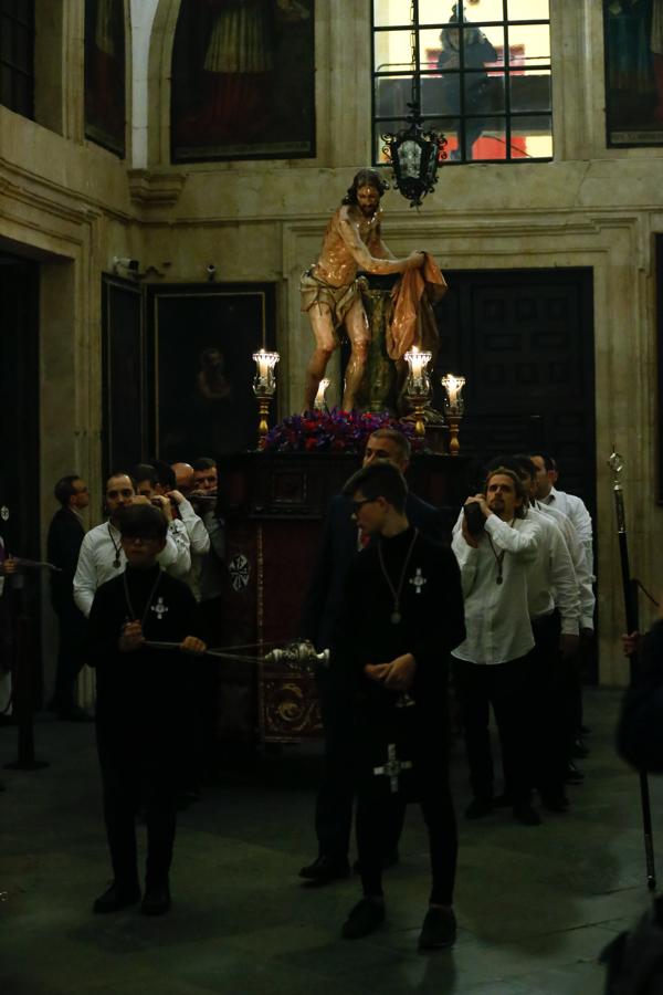 Via Cruis de Jesús Flagelado en la Clerecía de Salamanca.
