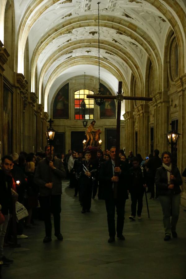 Via Cruis de Jesús Flagelado en la Clerecía de Salamanca.