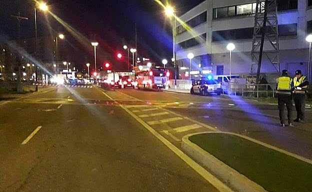 Los agentes, en la zona