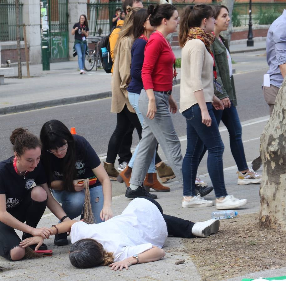Fotos: Simulacro de atentado terrorista en la Facultad de Medicina de Valladolid