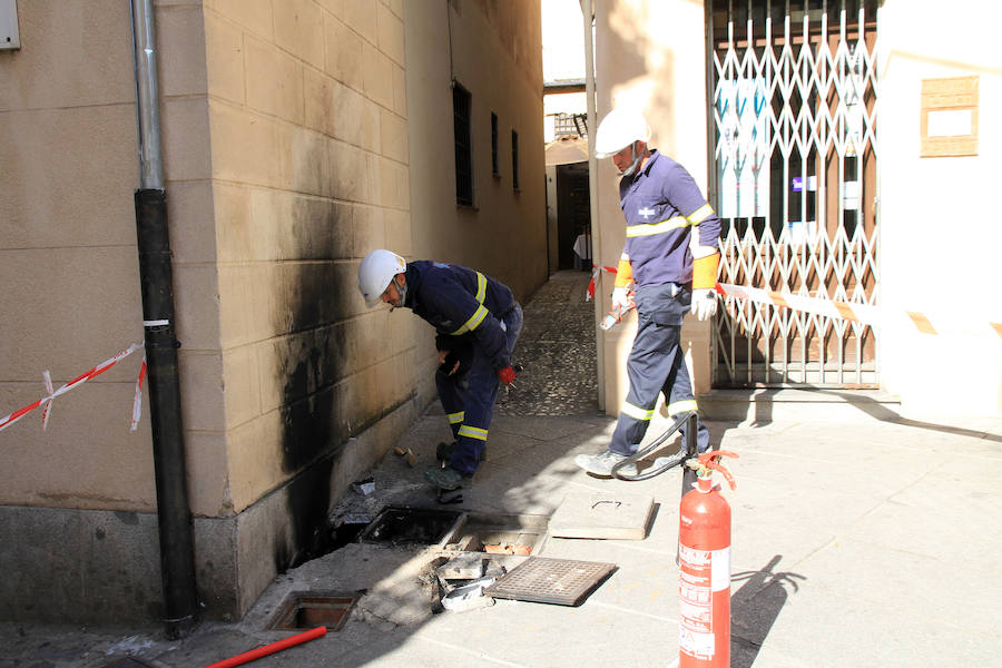 Fotos: Susto en la calle Cronista Lecea