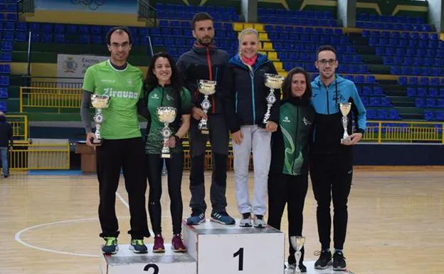 Podios masculino y femenino en Béjar. 