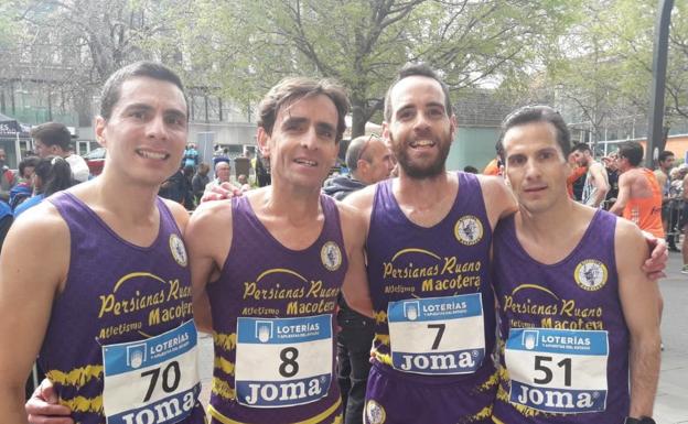 Ignacio Sánchez, Roberto Bueno, Juan Bueno y Jorge Nieto, en el Nacional. 