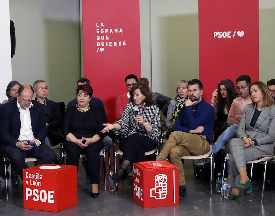 Fotos: Visita a Segovia de la vicepresidenta del Gobierno, Carmen Calvo