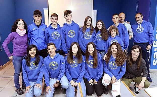 Atletas becados del Sporting Segovia.