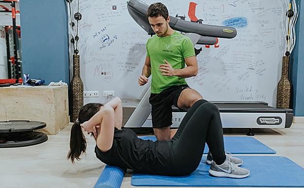Javier García Rioja, en pleno entrenamiento. 