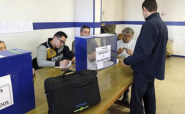 Celebración de la votación en las elecciones al comité de empresa el pasado mes de marzo. 