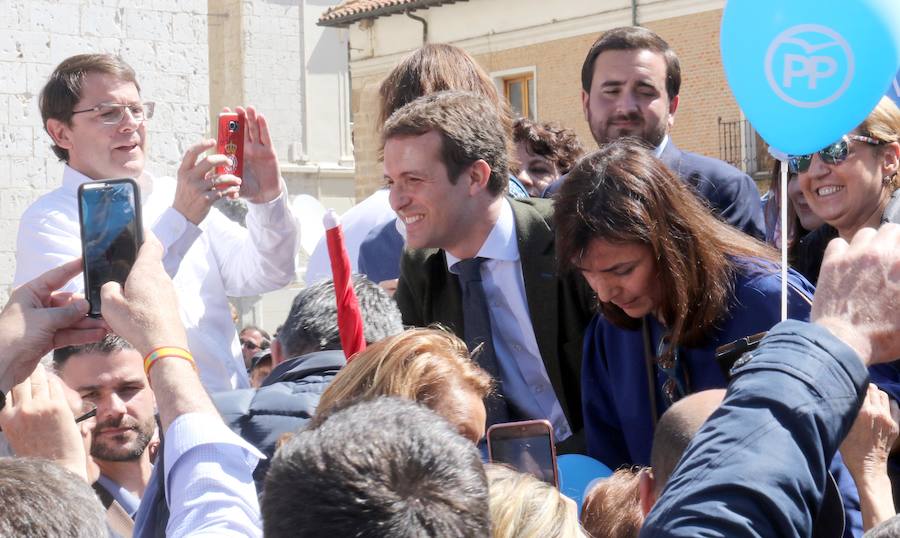 Pablo Casado ha participado frente a la Iglesia de San Pablo en un acto de su partido en Valladolid