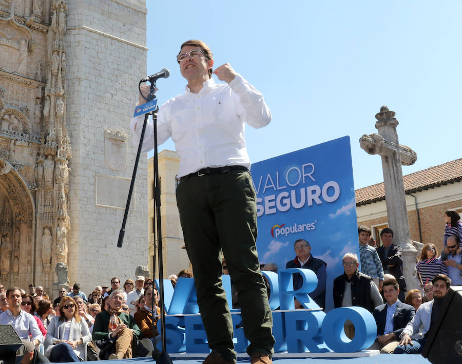 Pablo Casado ha participado frente a la Iglesia de San Pablo en un acto de su partido en Valladolid