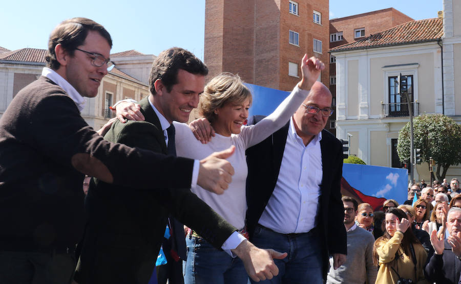 Pablo Casado ha participado frente a la Iglesia de San Pablo en un acto de su partido en Valladolid